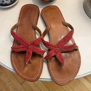 Mystique Starfish Sandals in Red - Size 8